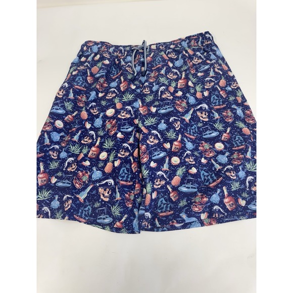 NWT Peter Millar Seaside "Ship Faced" ATL Blue W/ Koozie Swim Trunks MEDIUM $98 - Picture 5 of 8